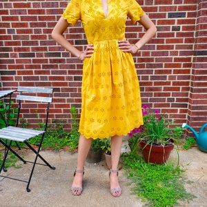Madewell Islet Dress in Ochre Size XS
